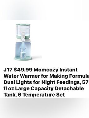 Momcozy Instant Water Warmer - Mint Green